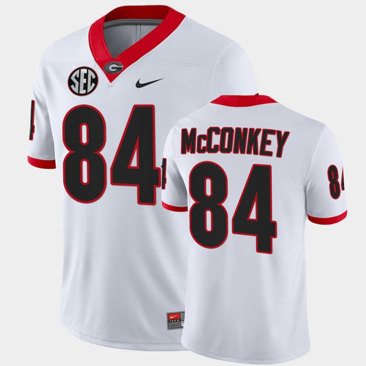 Georgia Bulldogs #84 Ladd McConkey White College Football Game Jersey