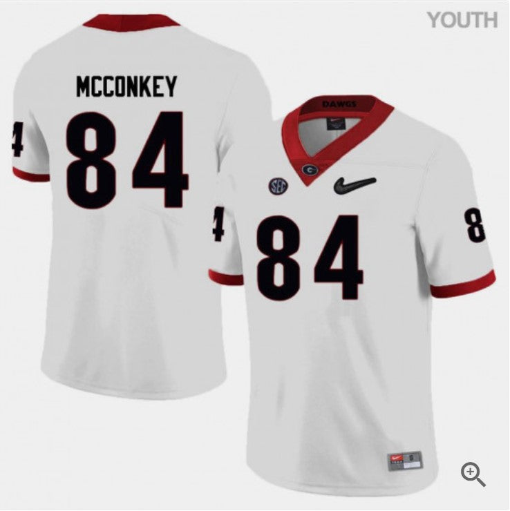 Georgia Bulldogs #84 Ladd Mcconkey College Football Jersey White