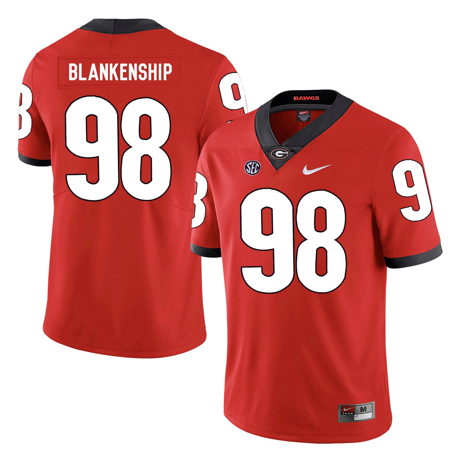 Georgia Bulldogs #98 Rodrigo Blankenship College Football Red Jersey