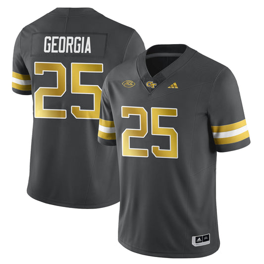 Georgia Jersey #25 Georgia Tech Football 2025 Vapor Limited Stitched Dark Gray
