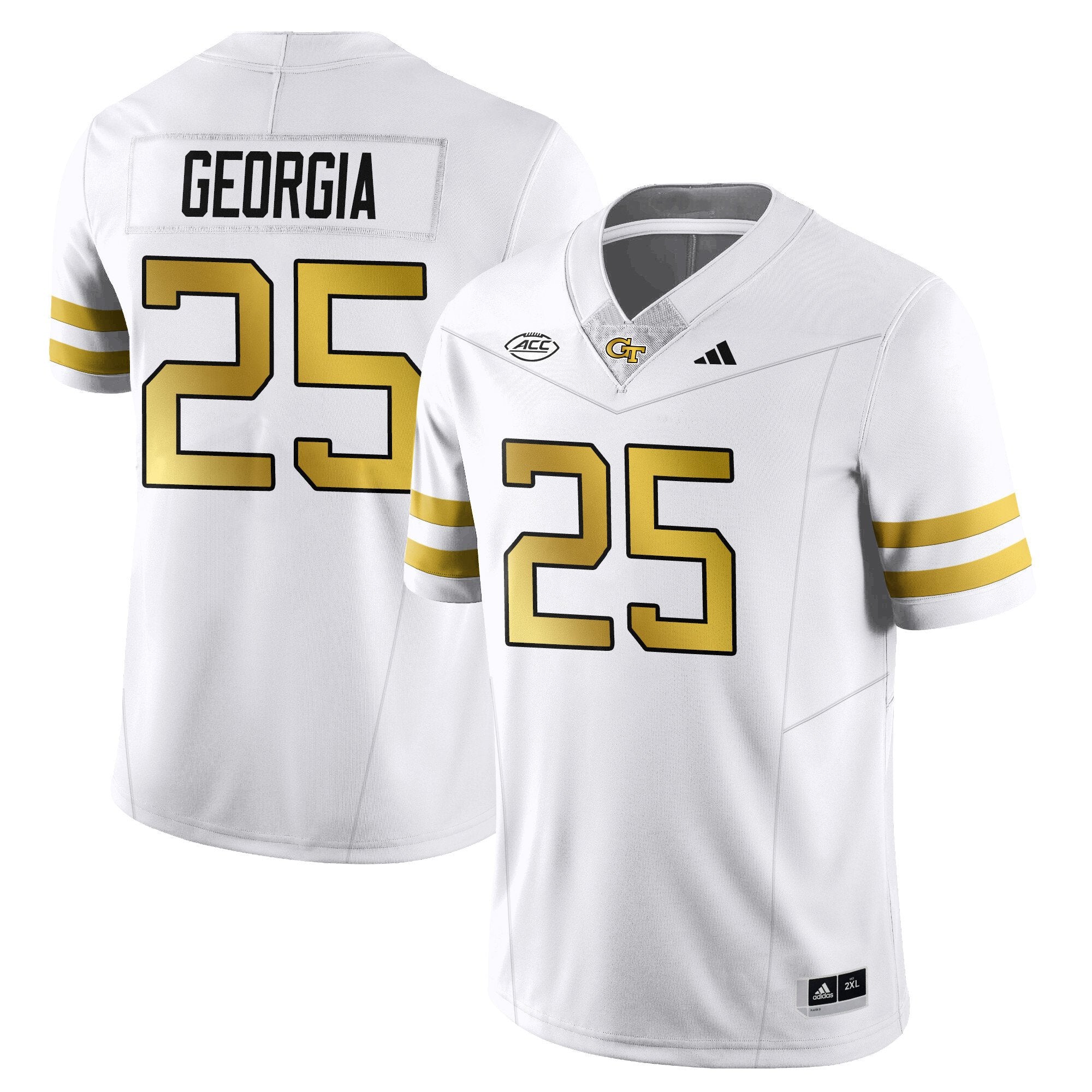 Georgia Jersey #25 Georgia Tech Football 2025 Vapor Limited Stitched White
