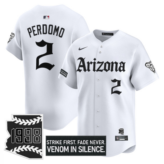 Geraldo Perdomo Jersey #2 Arizona Diamondbacks Gothic Desert Fang Edition White