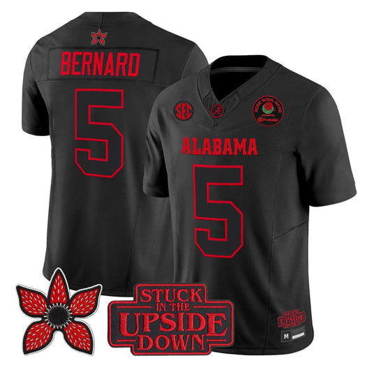 Germie Bernard Jersey #5 Alabama Crimson Stranger Things 2025 Rose Bowl Stitched