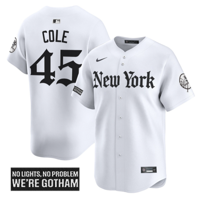 Gerrit Cole Jersey #45 New York Yankees Gothic Legacy Edition Vapor Premier Stitched White