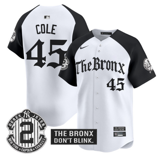 Gerrit Cole Jersey #45 Yankees The Bronx Gothic Ink Drop Edition Stitched