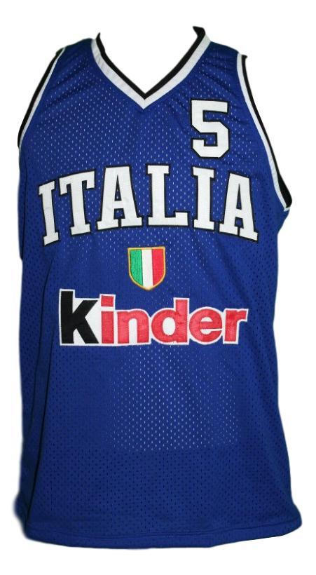 Gianluca Basile Jersey #5 Italia Basketball Blue