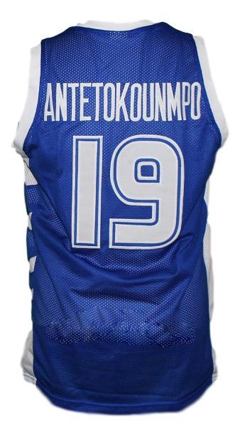 Giannis Antetokounmpo Jersey #19 Greece Basketball Blue