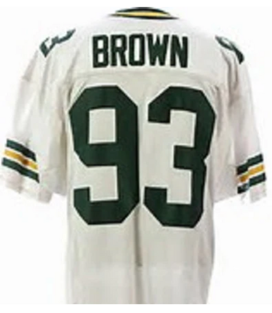 Gilbert Brown Jersey Green Bay Packers Custom Throwback Football