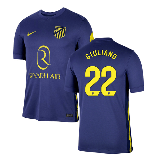 Giuliano Simeone 22 Atlético de Madrid 2025-26 Away Match Jersey – Navy