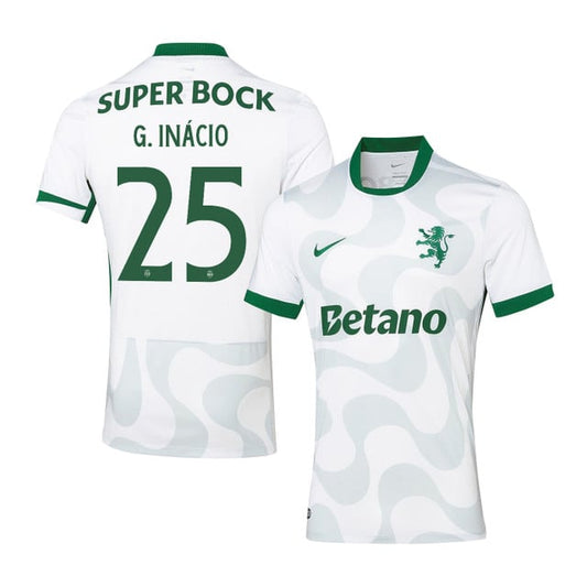 Gonçalo Inácio 25 Sporting CP 2025-26 Third Match Jersey – White