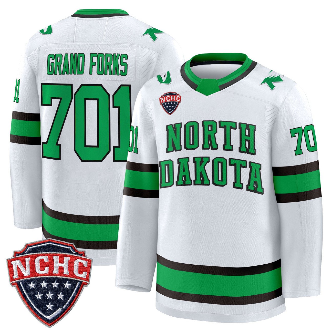 Grand Forks Jersey #701 North Dakota Fighting Hawks 2025-26 Stitched