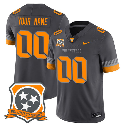Custom Tennessee Volunteers Jersey Name, Number 2025 Spirit Stitched Smokey Gray