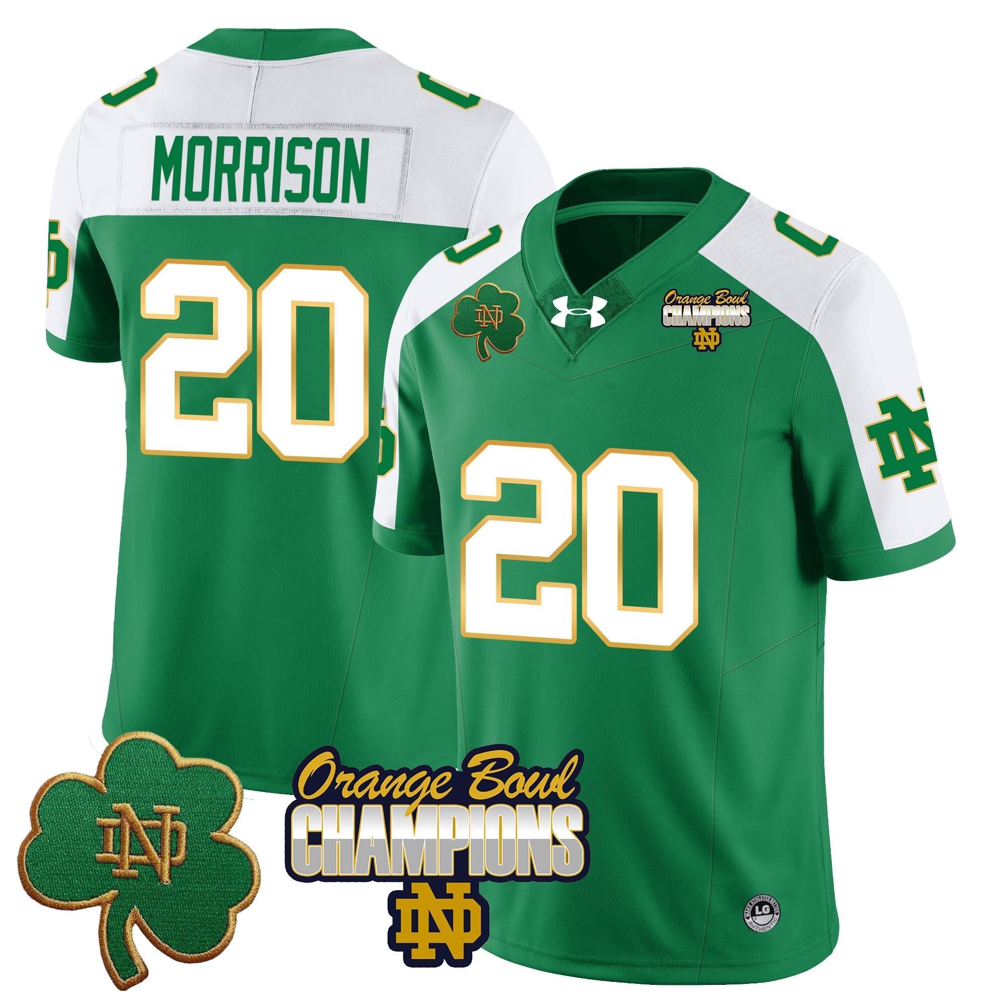 Men Notre Dame Fighting Irish 2025 Orange Bowl Champions Jersey  - All Stitched
