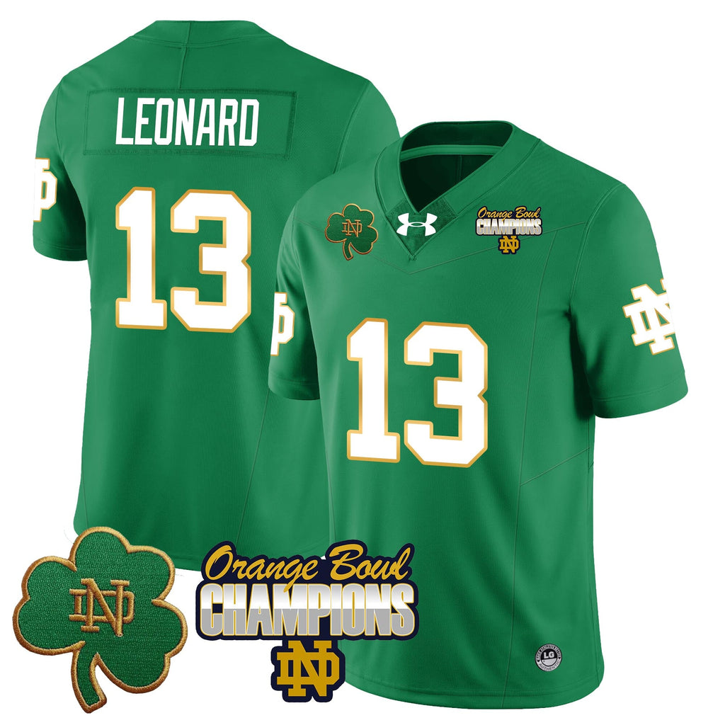 Men Notre Dame Fighting Irish 2025 Orange Bowl Champions Jersey  - All Stitched
