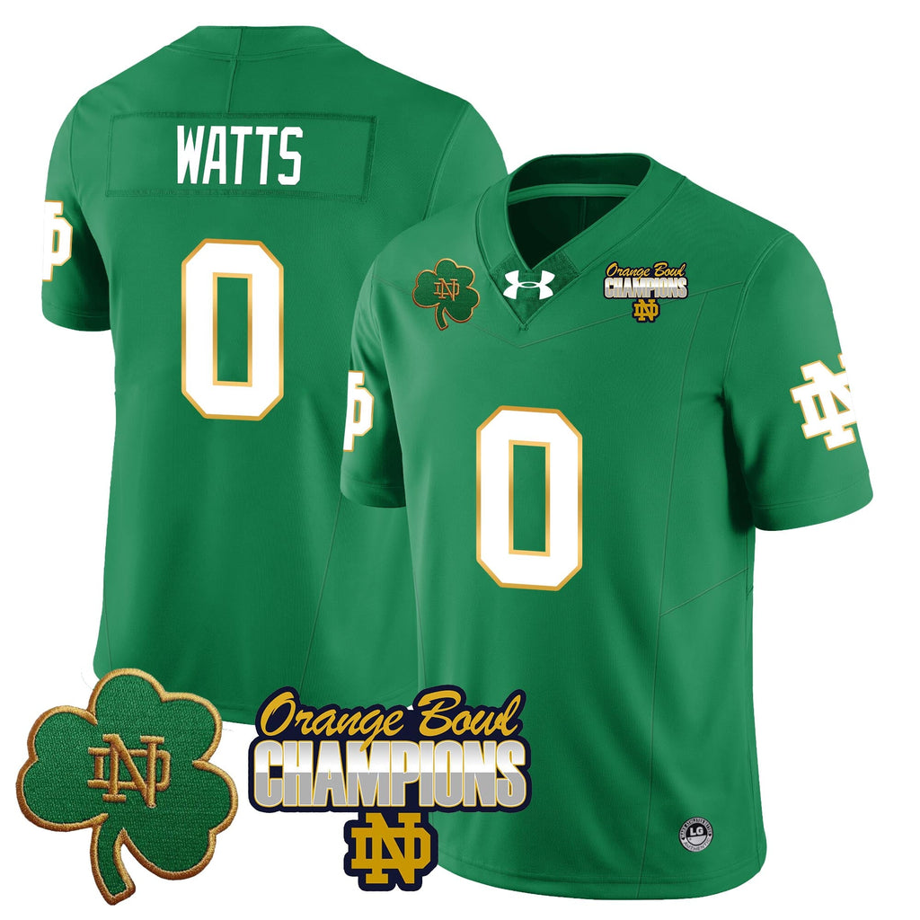 Men Notre Dame Fighting Irish 2025 Orange Bowl Champions Jersey  - All Stitched