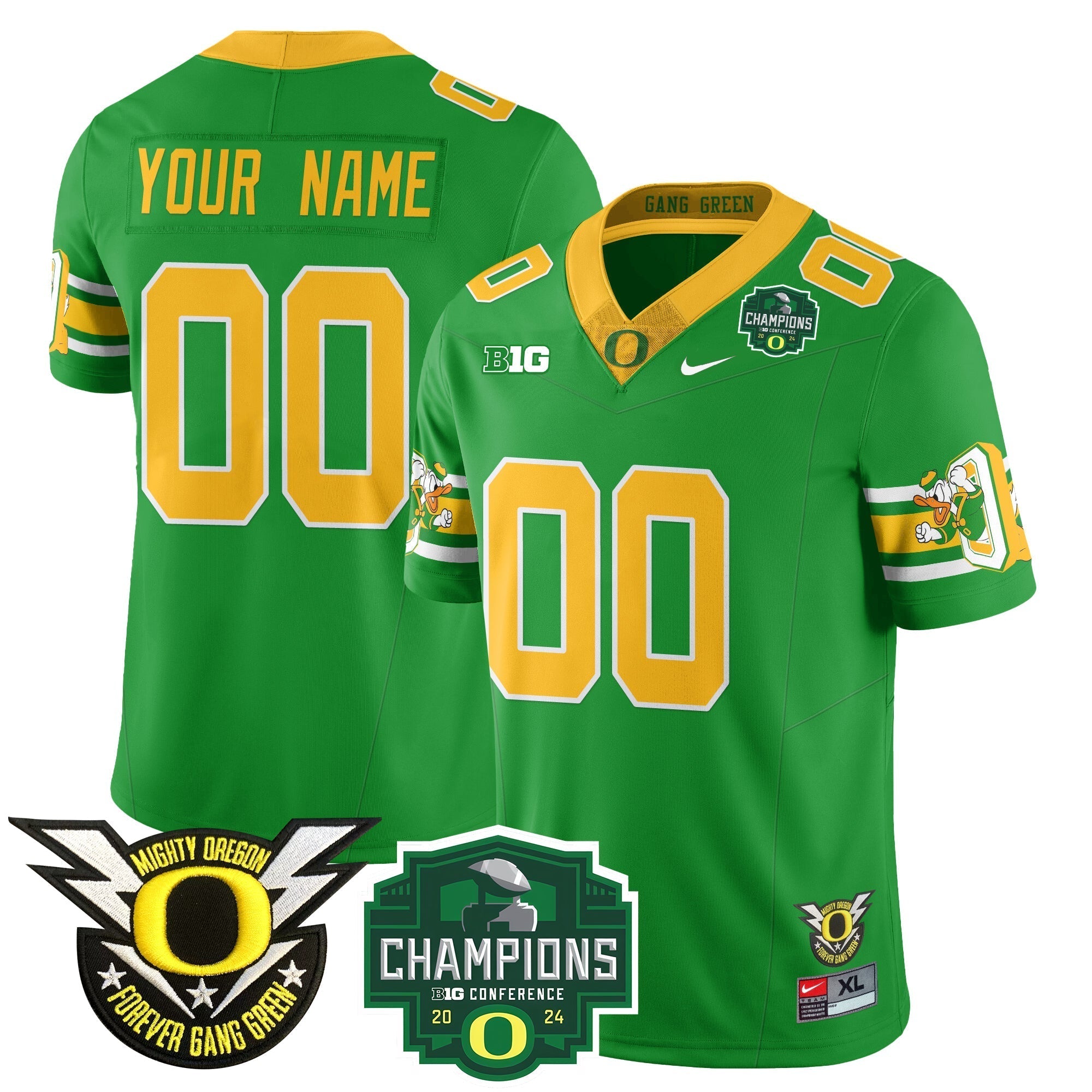 Men Custom Oregon Ducks 2024 Vapor Limited Jersey - All Stitched