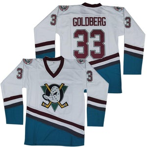 Greg Goldberg #33 Mighty Ducks Hockey Jersey White