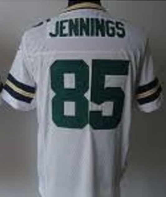 Greg Jennings Jersey Green Bay Packers Custom Throwback Football White