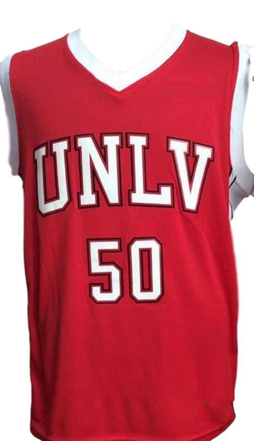 Greg Anthony Jersey #50 Unlv College Basketball Sewn Red (Copy)