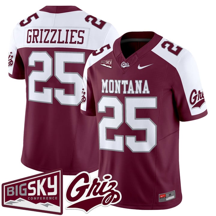 Grizzlies Jersey #25 Montana Grizzlies 2025 Vapor Limited Stitched Black Alter