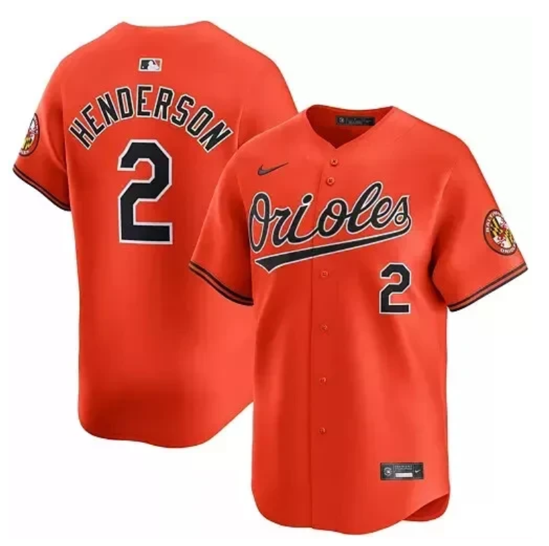 Gunnar Henderson Jersey #2 Baltimore Orioles Orange - All Stitched