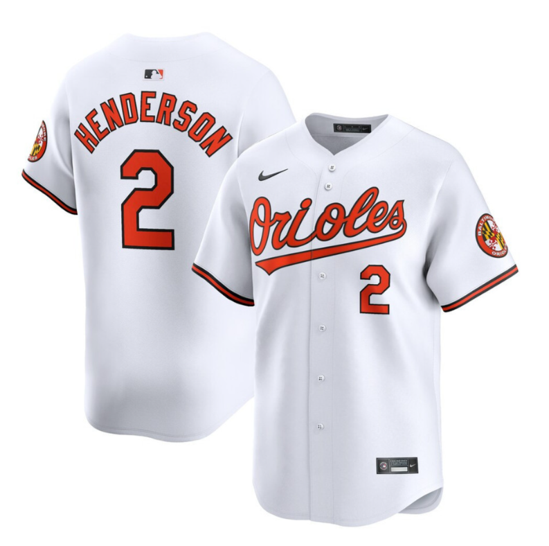 Gunnar Henderson Jersey #2 Baltimore Orioles White - All Stitched