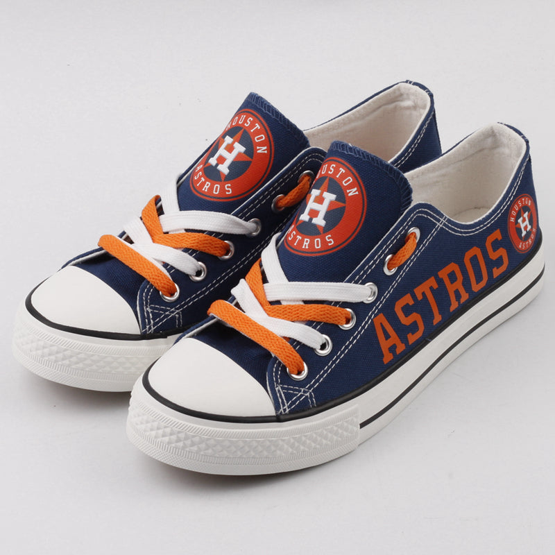 Houston Astros Limited Print MLB Baseball Fans Low Top Canvas Shoes Sport Sneakers T-DAC95L