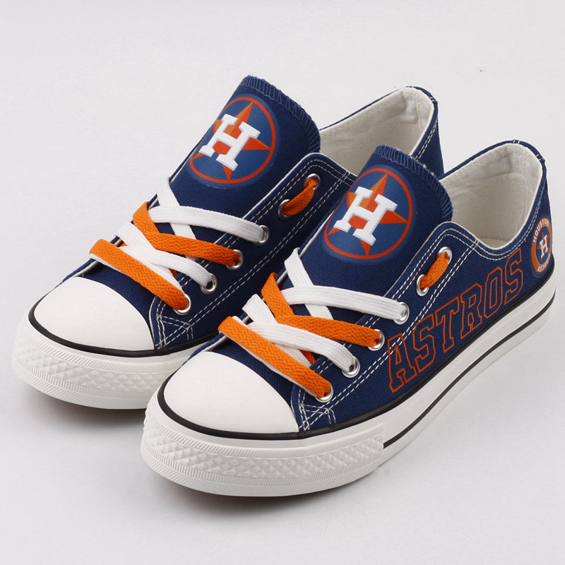 Houston Astros Limited Print MLB Baseball Fans Low Top Canvas Shoes Sport Sneakers T-DJ175L