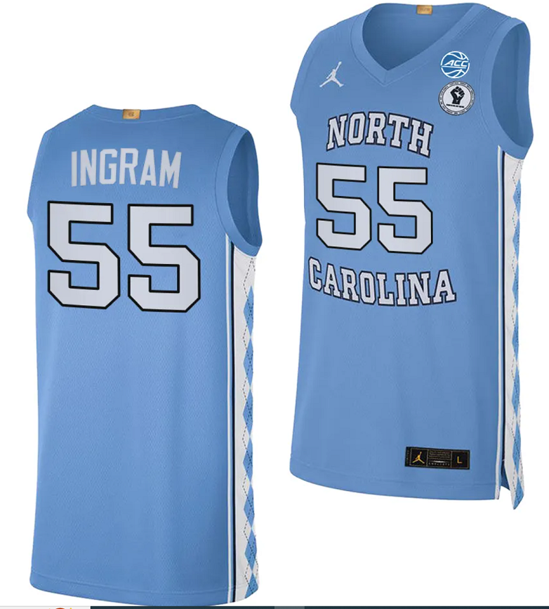 Harrison Ingram Jersey #55 North Carolina Tar Heels College Basketball
