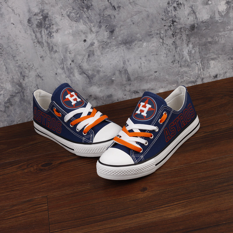 Houston Astros Limited Print MLB Baseball Fans Low Top Canvas Shoes Sport Sneakers T-DAC109L