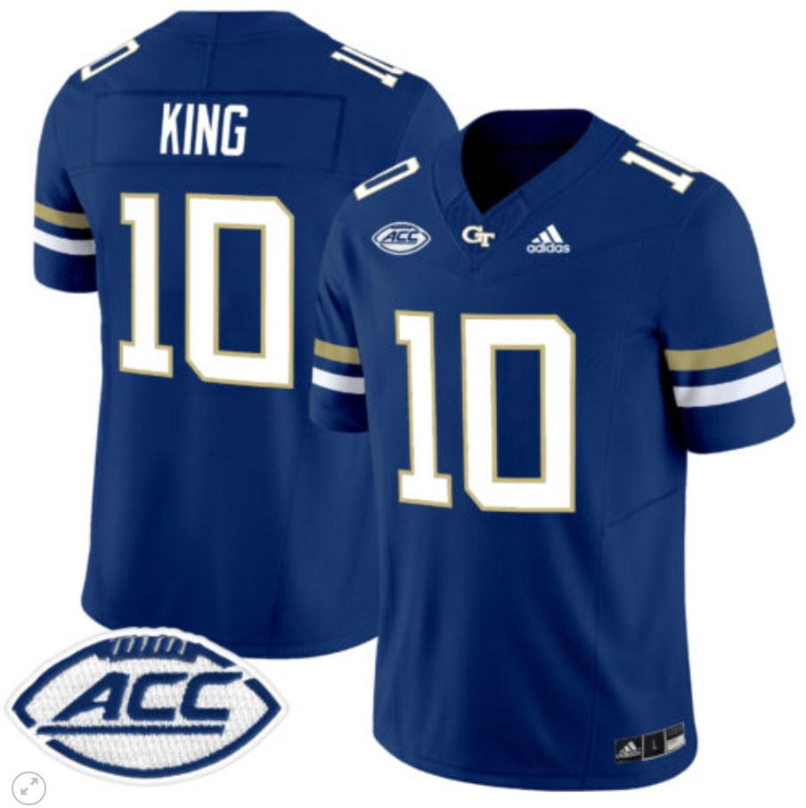 Haynes King Jersey #10 Georgia Tech Yellow Jackets Vapor Limited Football Navy