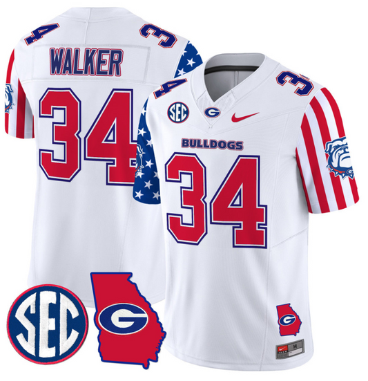 Herschel Walker Jersey #34 Georgia Bulldogs American Style Vapor Limited Football Stitched White