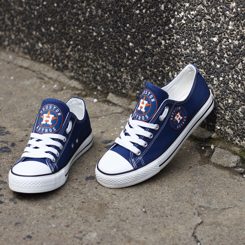 Houston Astros Limited Print MLB Baseball Fans Low Top Canvas Shoes Sport Sneakers T-DBS54L