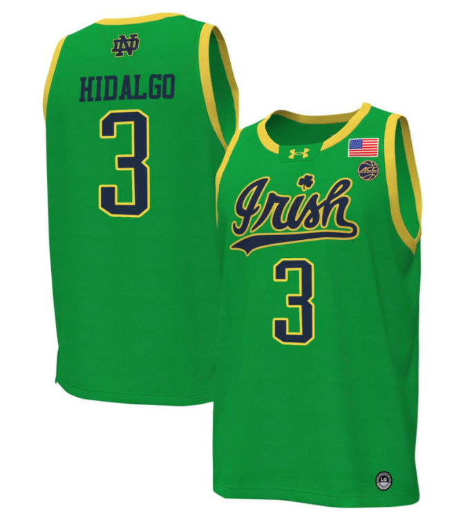 Hannah Hildago Notre Dames Basketball Green Jersey - All-stitched