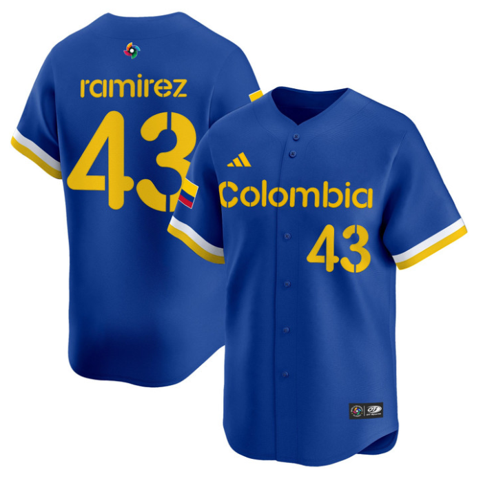 Harold Ramirez Jersey #43 Colombia 2026 World Baseball Classic Stitched