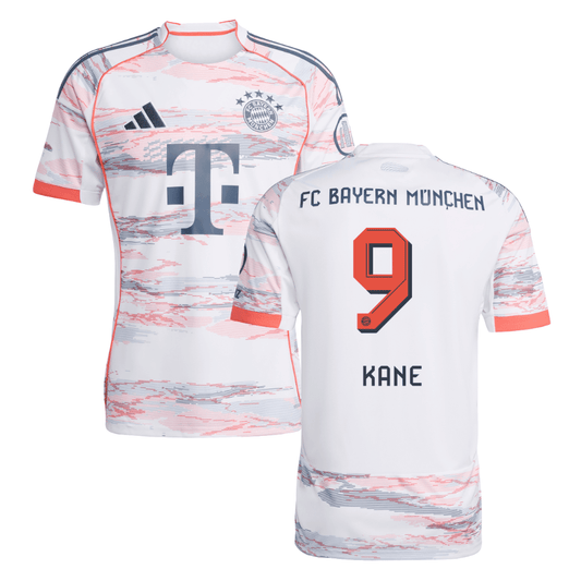 Harry Kane #9 Bayern Munich 2025-26 Away Men Jersey – White