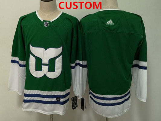 Hartford Whalers Custom Green Jersey