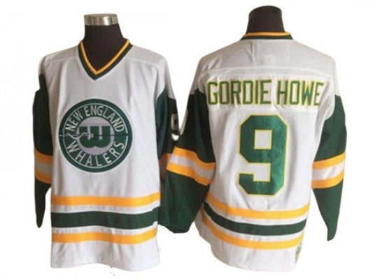 Hartford Whalers #9 Gordie Howe Vintage CCM Jersey - White