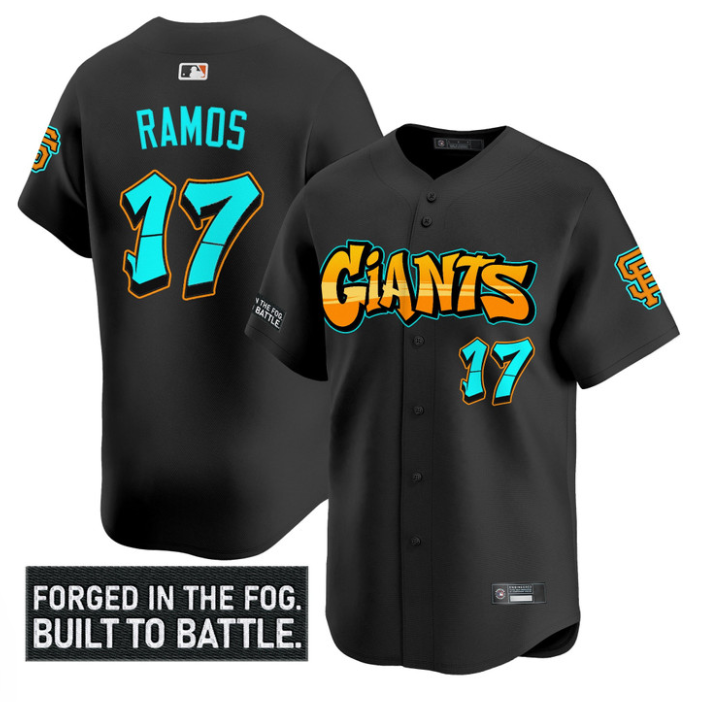 Heliot Ramos Jersey #17 San Francisco Giants Graffiti Fog City Drop Black
