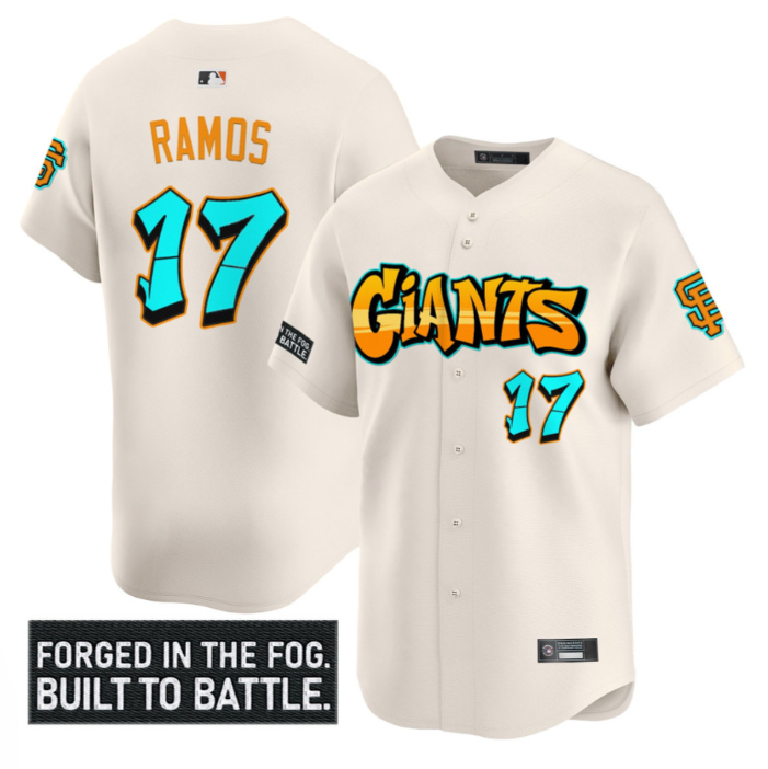 Heliot Ramos Jersey #17 San Francisco Giants Graffiti Fog City Drop Cream