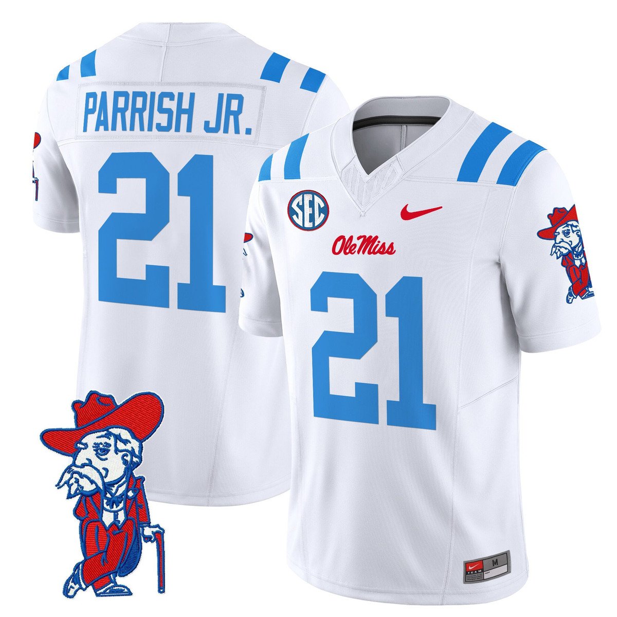 Henry Parrish Jr Jersey #21 Ole Miss Rebels 2025 Limited V2 White Limited