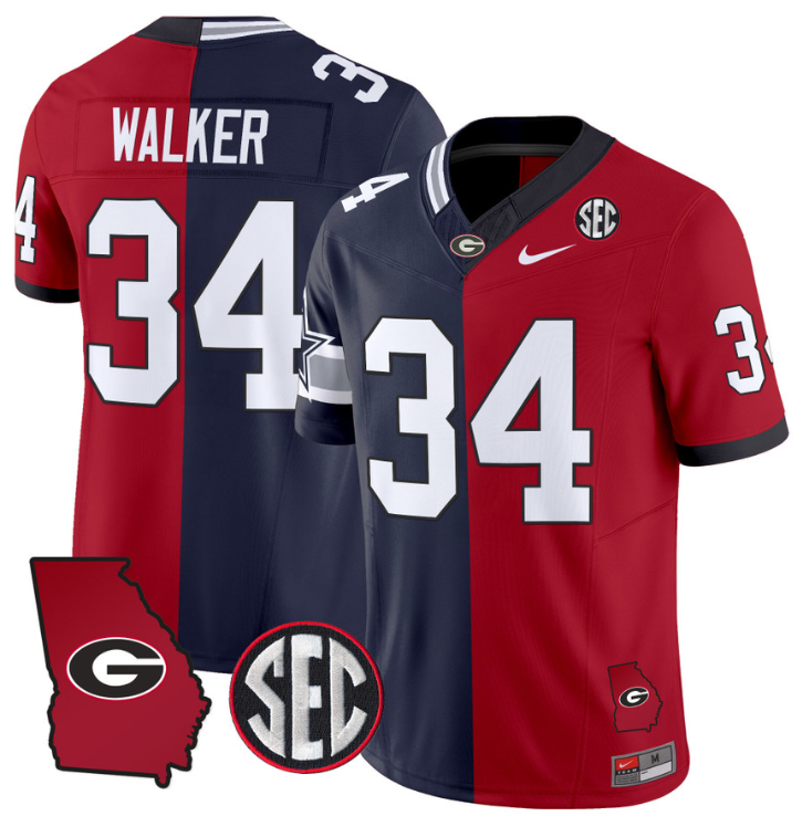 Herschel Walker Jersey #34 Georgia Bulldogs Split Vapor Limited Football Stiched