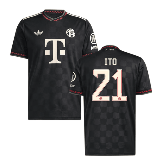 Hiroki Ito #21 Bayern Munich 2025-26 Third Men Jersey – Black