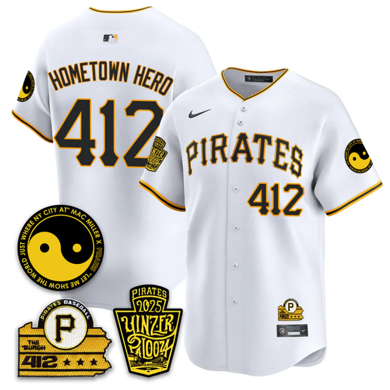 Hometown Hero Jersey #412 Pittsburgh Pirates Yinzerpalooza 2025 White