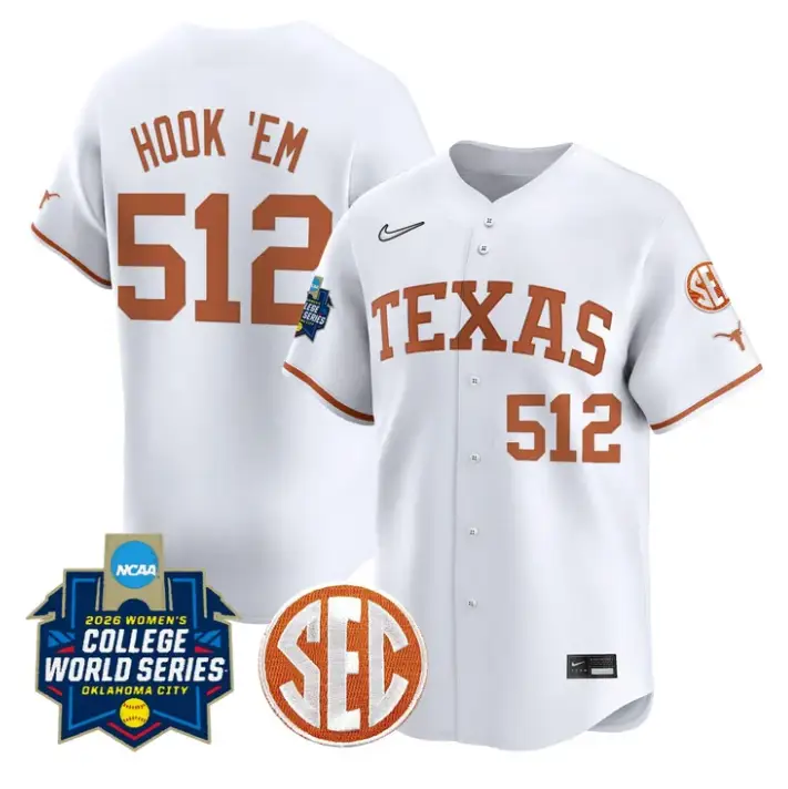 Hook 'Em Jersey #512 Texas Softball 2026 World Series Stitched