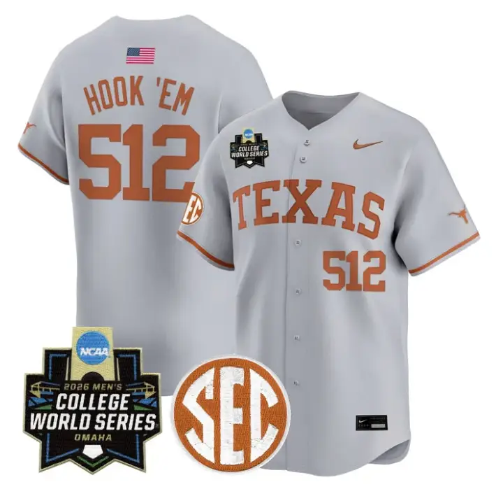 Hook 'Em Jersey #52 Texas Longhorns 2026 World Series Vapor Stitched