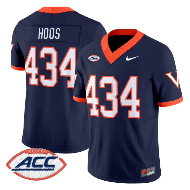 Hoos Jersey #434 Virginia Cavaliers 1995 Throwbacks Stitched
