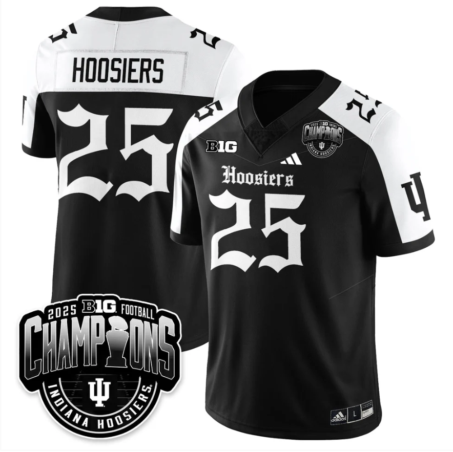 Hoosiers Jersey #25 Indiana Hoosiers Gothic Big 10 Champions Stitched