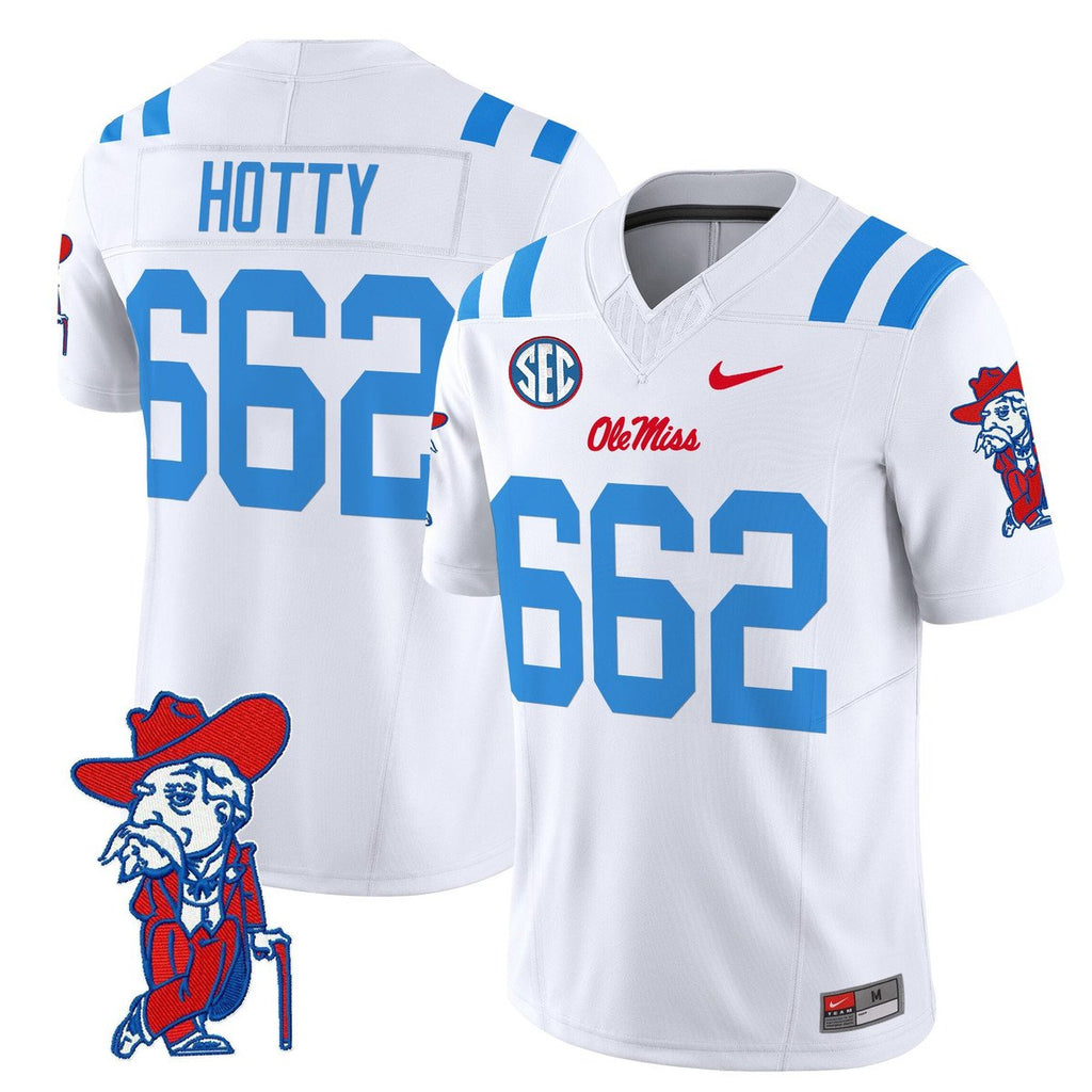 Hotty Jersey #662 Ole Miss Rebels 2025 Limited V2 Stitched White Limited