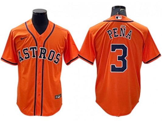 Houston Astros #3 Jeremy Pena Orange Alternate Cool Base Jersey